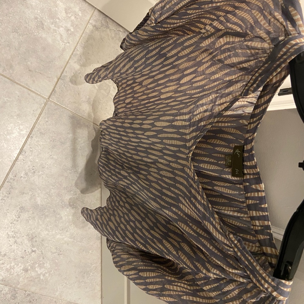 Patterned Sheer Blouse